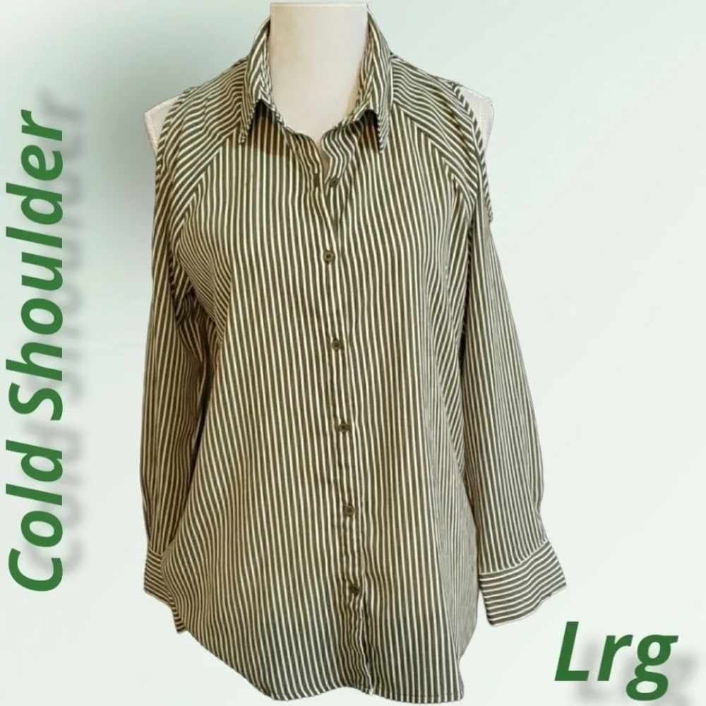 AVAILABLE by Angela Fashion Cold Shoulder Lrg EUC - Picture 1 of 10